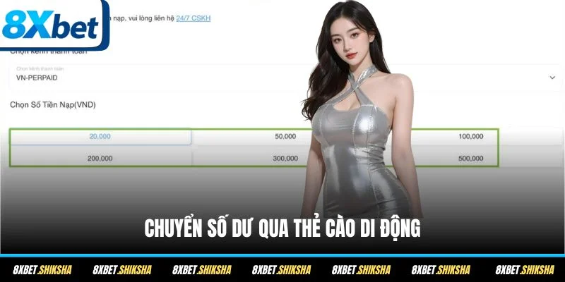Chuyển số dư qua thẻ cào di động